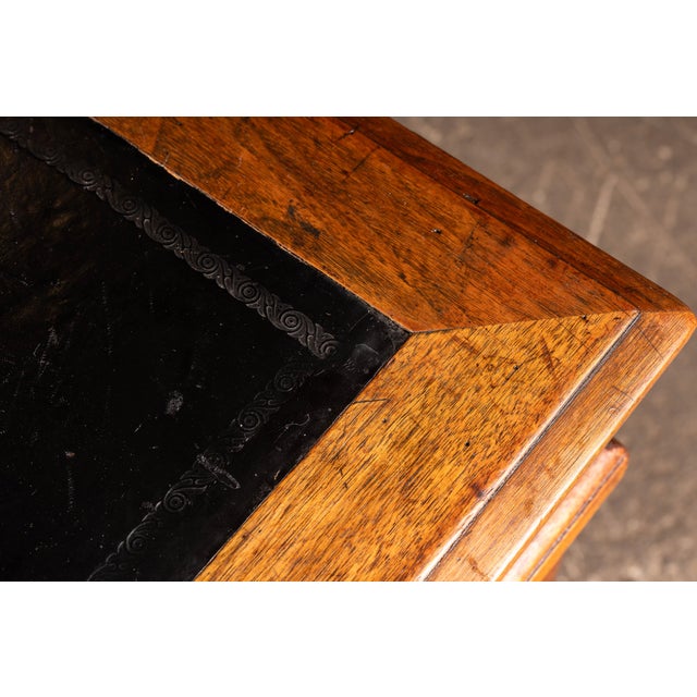 Antique Quarter-Sawn Oak Rotary Desk by Wooton For Sale - Image 13 of 15