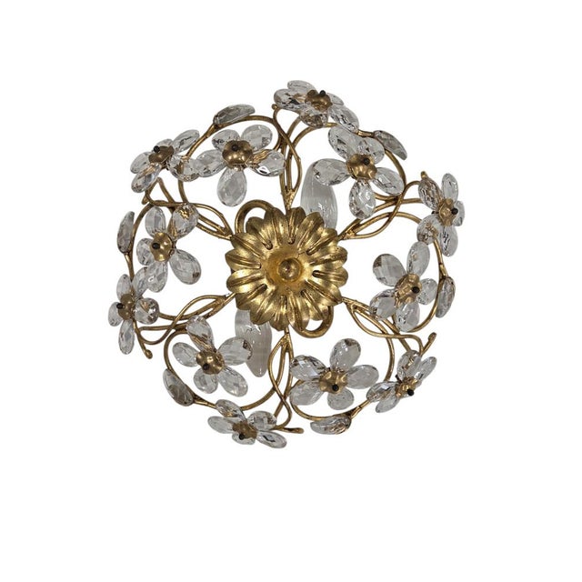 A breathtaking two-light ceiling fixture by Banci of Florence from the 1960s. This exceptional piece in the Mid-Century...