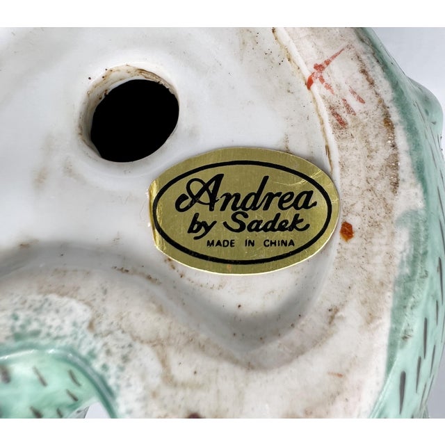 Vintage Andrea by Sadek Chinoiserie Monkey With Bok Choy Bowl – Hand-Painted Ceramic – Hollywood Regency / Grandmillennial For Sale - Image 13 of 13