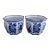 Chinoiserie Large Blue and White Porcelain Planters, Pair For Sale
