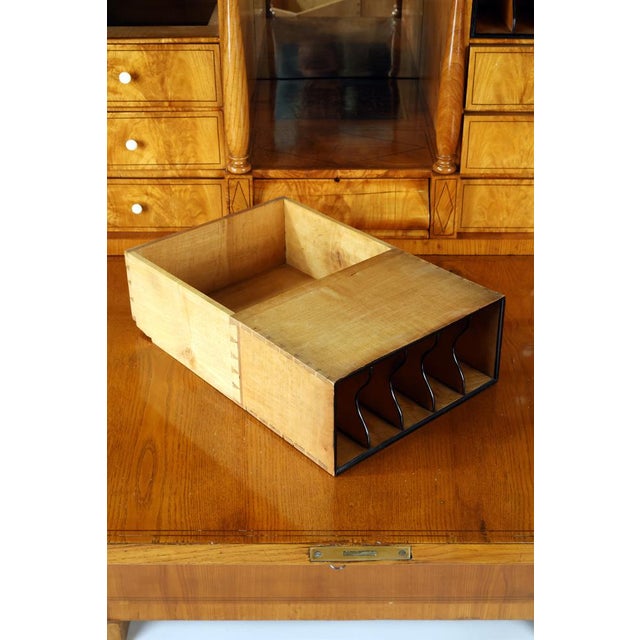 Biedermeier Secretary in Ash, 1830s For Sale - Image 9 of 16