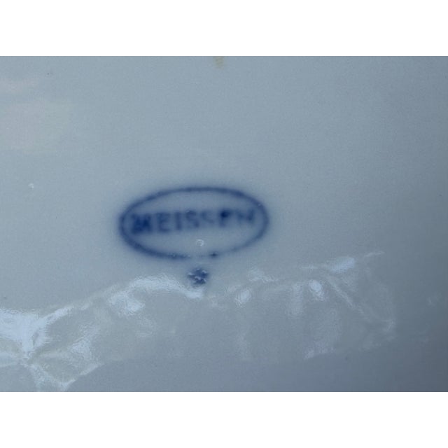 Vintage Hand Painted Blue Meissen Serving Dish For Sale - Image 14 of 15