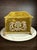 Antique Victorian Jewelry Box “Boudoir” or Sewing Box in Mustard/ Golden/ Green Velvet, Inside Blue Silk From the Early 20th Century For Sale - Image 4 of 10