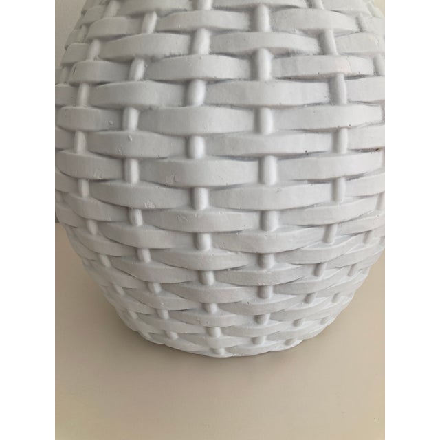 Plaster Basket Table Lamps in the Style of Serge Roche - A Pair For Sale - Image 12 of 14