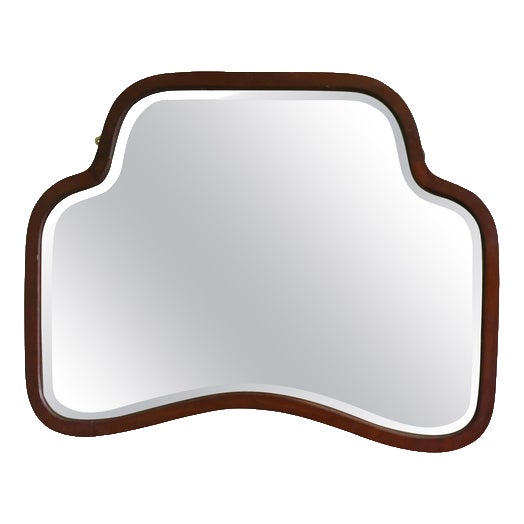 Art Deco Walnut Wall Mirror, 1920 For Sale