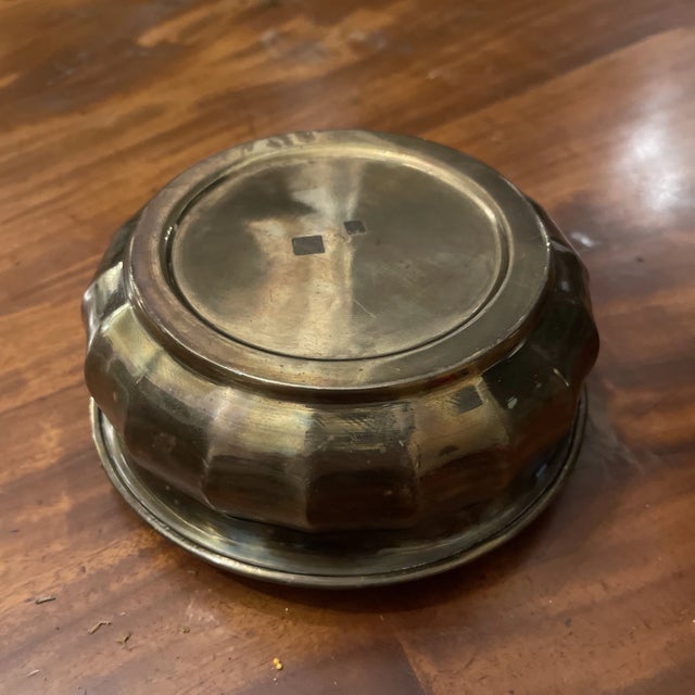 Vintage Brass Basket For Sale - Image 4 of 4