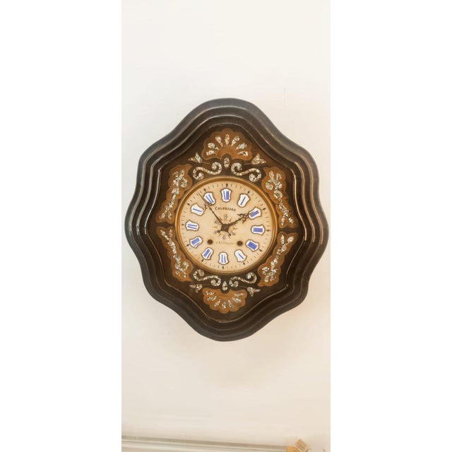 Vintage Wall Clock in Wood For Sale - Image 10 of 18