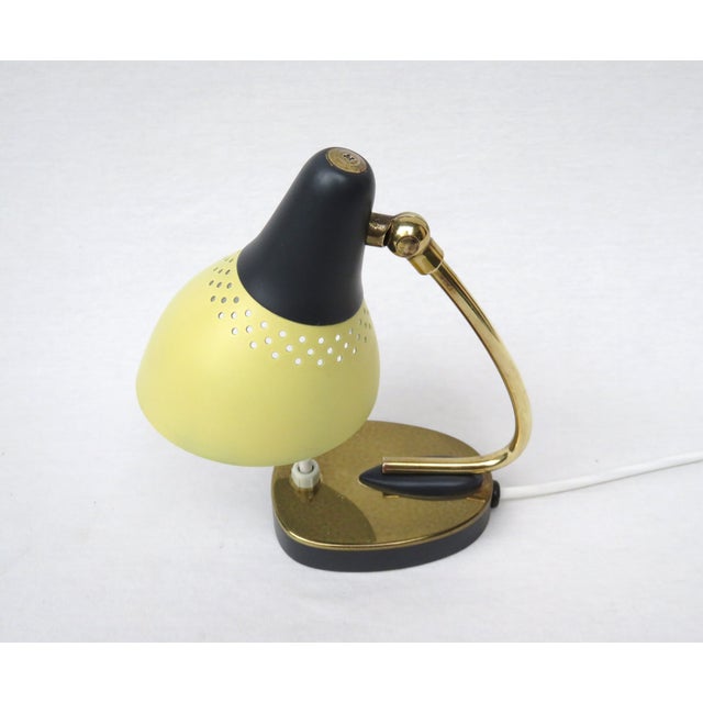 Black Table Lamps in Brass Lacquered in Yellow and Black, Germany, 1950s, Set of 2 For Sale - Image 8 of 18