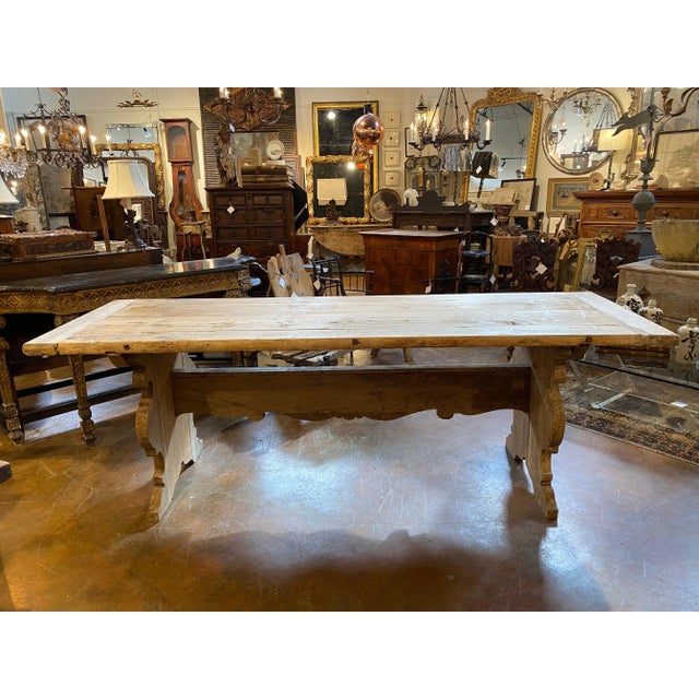 French Bleached Dining Table For Sale - Image 4 of 5