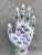1980s Vintage Hand Painted Blue and White Porcelain Hand Form For Sale - Image 9 of 10