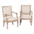 Pair, White Painted Gustavian Style Armchairs, Sweden Circa 1900's For Sale