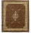 Modern Revival Brown Handmade Medallion Floral Wool Rug For Sale
