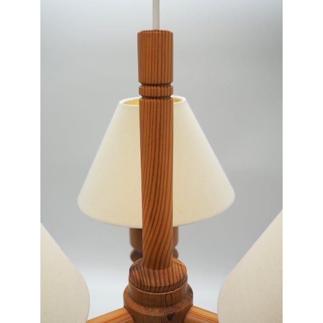 Tan Pine Pendant Lamp from Ikea, Sweden, 1970s For Sale - Image 8 of 13
