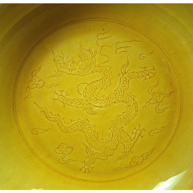 1930s Chinese Porcelain Dragon Bowl For Sale - Image 5 of 6