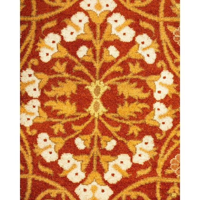 Traditional Mogul, One-of-a-Kind Hand-Knotted Runner Rug - Orange, 5' 1" x 10' 7" For Sale - Image 3 of 8
