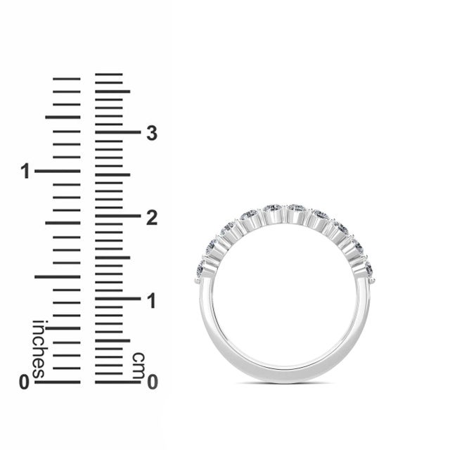 2020s Tanya Round 1/2 Ct Half Eternity Band - Size 7 For Sale - Image 5 of 5
