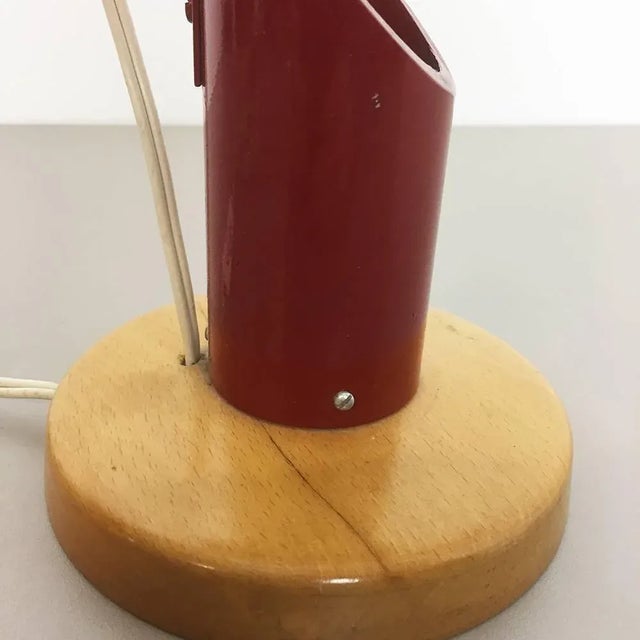 Modern Modernist Swedish Red Metal Desk Light, 1950s For Sale - Image 3 of 9