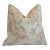 English Pastel Pink Blossom Magnolia Tree Feather/Down Pillow 22” Square For Sale
