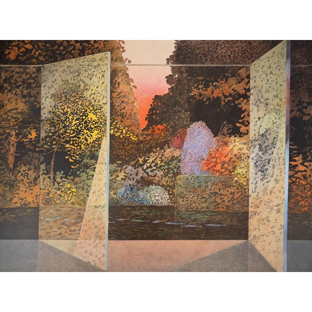 Pierre GARCIA-FONS (1928-2016) View from the Window Original color lithograph Signed in pencil and dedicated by the artist...
