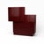 Large postmodern geometric cabinet with a sculptural stepped silhouette and deep oxblood lacquer finish. The cabinet is...