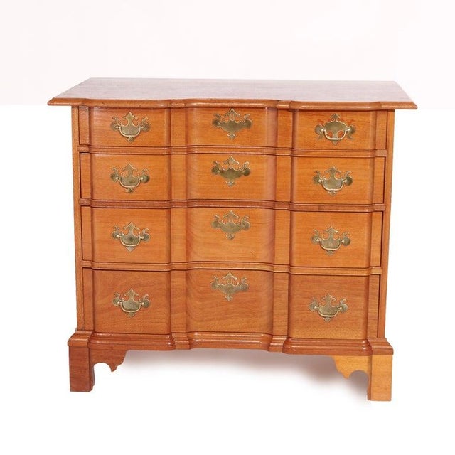 English Chippendale Style Block Front Chest, Bartley Collection, 20th C For Sale - Image 9 of 13