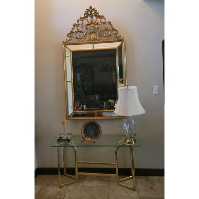 Mid 20th Century Brass and Glass Entry/Sofa Table For Sale - Image 5 of 10