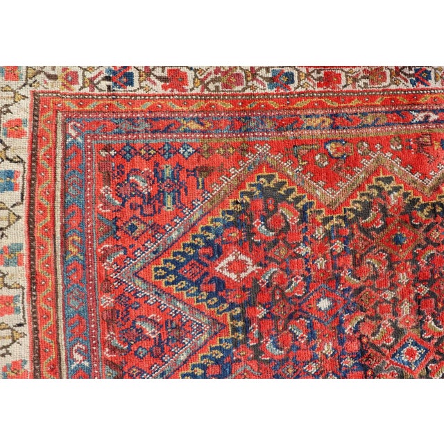 Textile Antique Gallery Malayer With All-Over Herati and Diamond Design by Keivan Woven Arts For Sale - Image 7 of 13
