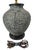 The Mid-Century Ceramic Verdigris Hu Style Vessel Chinoiserie Table Lamp is a vintage piece from the 1960s with a large...