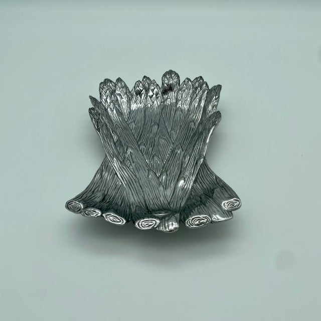 Rare Fitz & Floyd silver asparagus tray. Can be used also as a spoon rest, condiment tray, etc.
