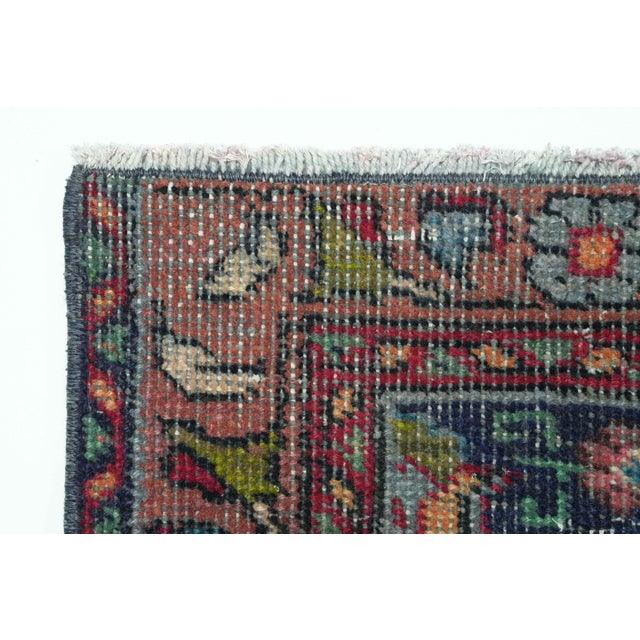 1970s Vintage Persian Handmade Wool 9x12 Red Area Rug For Sale - Image 11 of 11