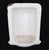 Antique recessed soap dish made of white enameled cast iron with an arched, tall style. Good condition with surface wear...