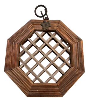 Japanese Meiji Era Wooden Window Lattice, 1890s