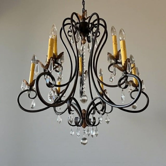 Liebestraum 9 - Light Mahogany Bronze Dining Chandelier by H. A. Framburg For Sale - Image 11 of 13
