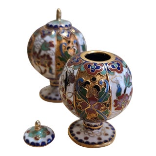 Chinese Cloisonné Miniature Ginger Jars For Sale