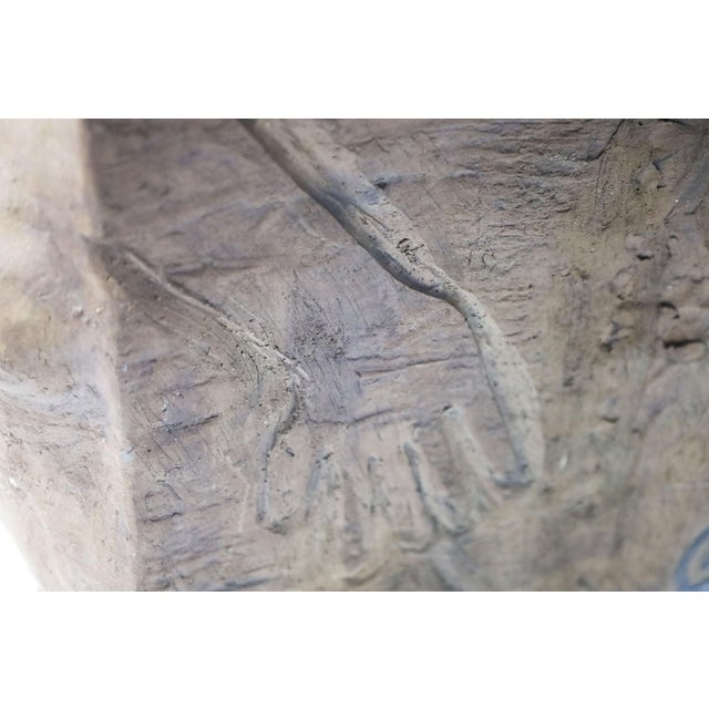 Mid 20th Century Large Ceramic Sculpture of Four Round Heads on Singular Base For Sale - Image 12 of 15