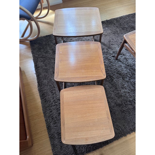 Mid 20th Century Mid 20th Century Set of 3 Nathan Furniture Nesting Tables For Sale - Image 5 of 7