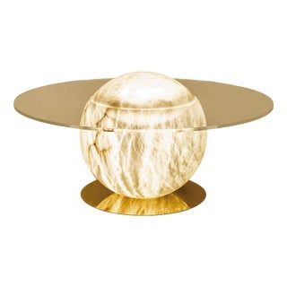 Small Solaris Floor Lamp by United Alabaster For Sale