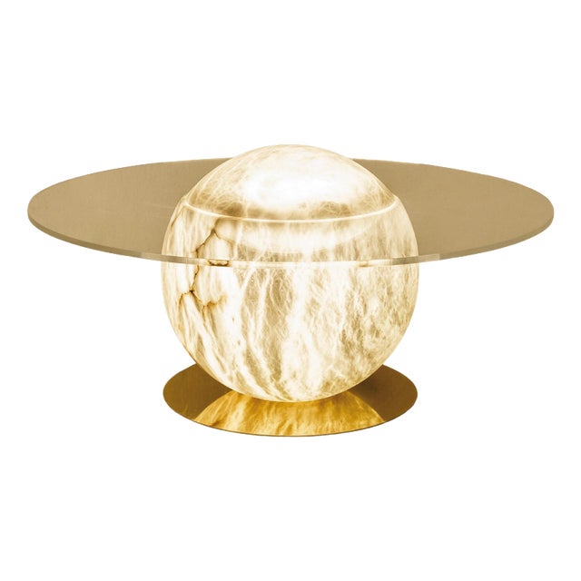 Small Solaris Floor Lamp by United Alabaster For Sale