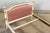 Mid-Century Louis XVI Twin Bed Frames, Pink Silk, Painted Wood, 1940 For Sale - Image 13 of 18