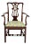 George III Mahogany Open Armchair For Sale