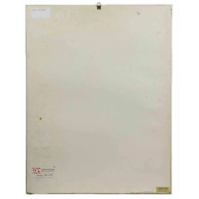 Interior with figure is an original print realized by the famous artist Hans Bellmer in 1971. Mixed colored etching. Good...