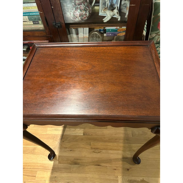 Vintage Queen Anne Mahogany Side or Tea Table For Sale - Image 9 of 12