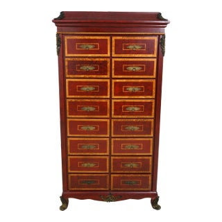 French Neopolanic Style 16 Drawer High Chest For Sale