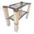 Console Table by François Catroux in Chrome and Travertine for Angeletti Italy 1973 For Sale