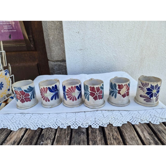 Antique Earthenware Mugs, Set of 6 For Sale - Image 18 of 18