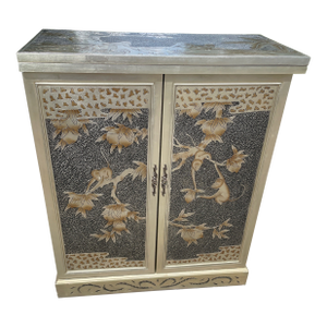Silver Gilt Monkey and Foliage Themed Bar Cabinet