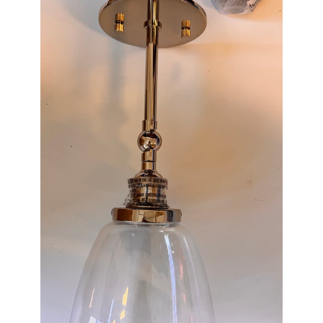 2010s Restoration Hardware 20th C. Factory Filament Clear Glass Cloche Sconce For Sale - Image 5 of 15