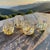 This set of four art glass confetti highball tumbler glasses is a beautiful addition to any drinkware collection. Handmade...