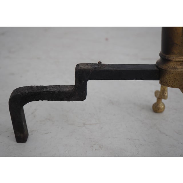 Metal Virginia Metalcrafters Colonial Williamsburg Fireplace Andirons For Sale - Image 7 of 11