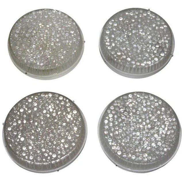 Mid-Century Brass Sconces with Layered Glass, 1960s, Set of 4 For Sale - Image 9 of 9